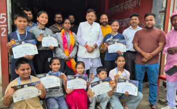 राज्य स्तरीय वोविनाम चैंपियनशिप: पदक विजेता खिलाड़ियों को पूर्व विधायक राजेश शुक्ला ने किया सम्मानित